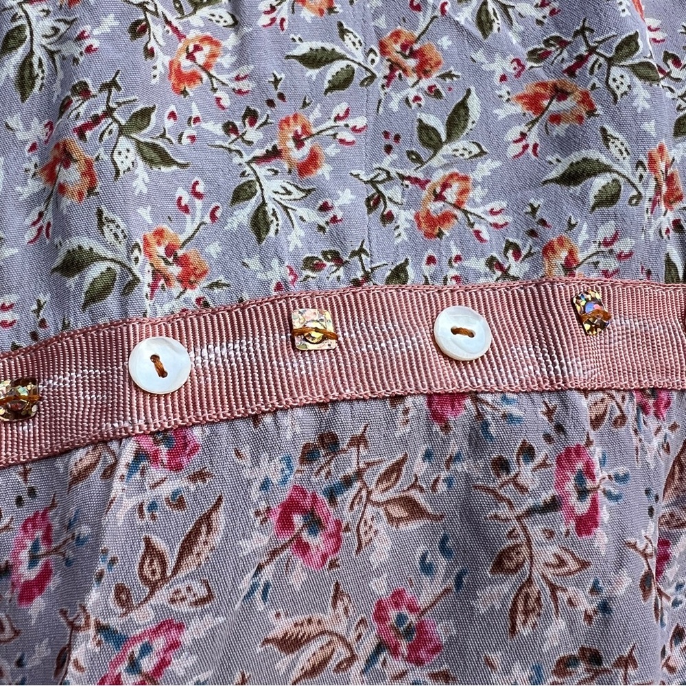 April Cornell taupe thyme dress floral medium NWT - Picture 13 of 16